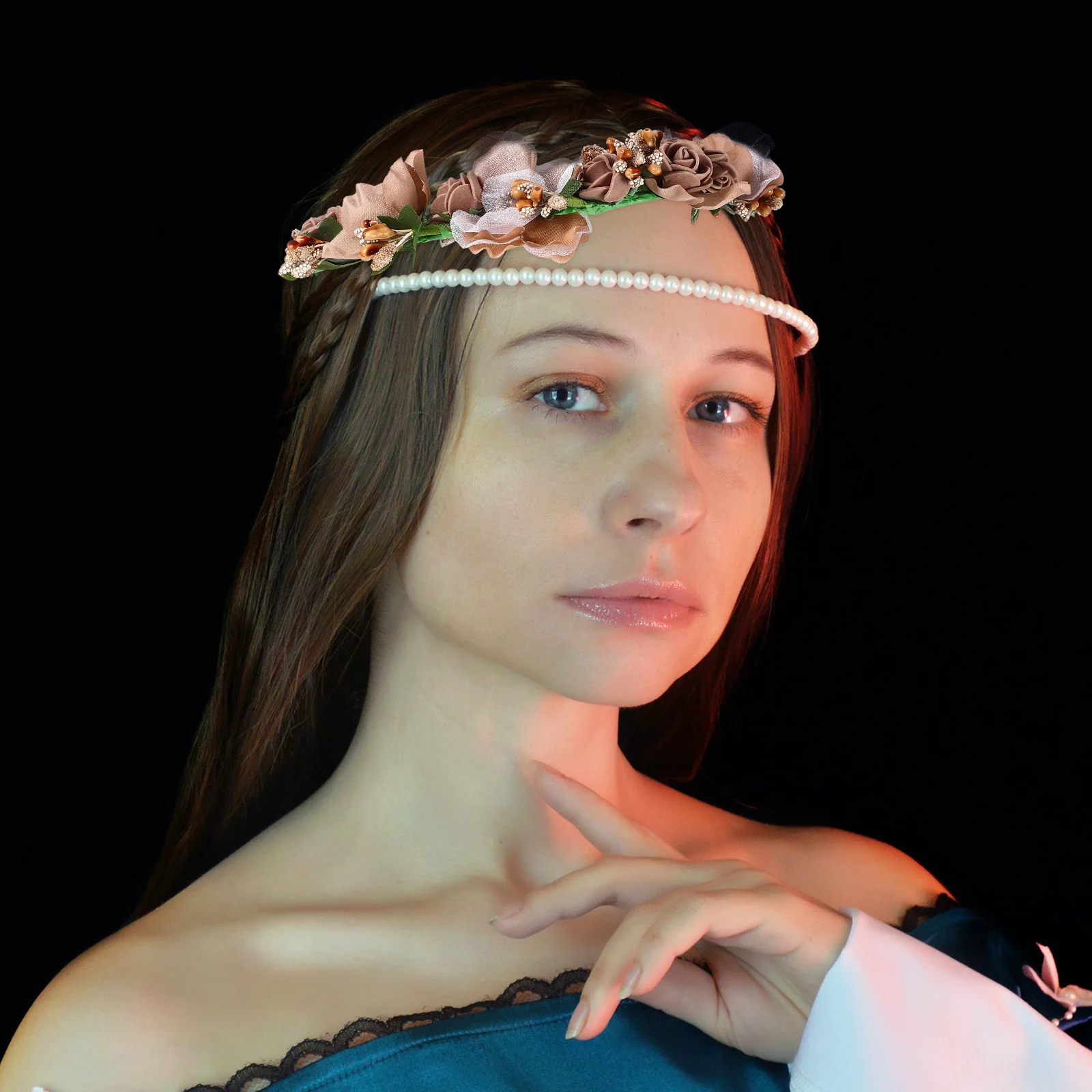 

Bridal Wreaths Wedding Floral Crowns Exquisite Workmanship Comfortable to Wear Perfect for Beach and Traveling Photography Props