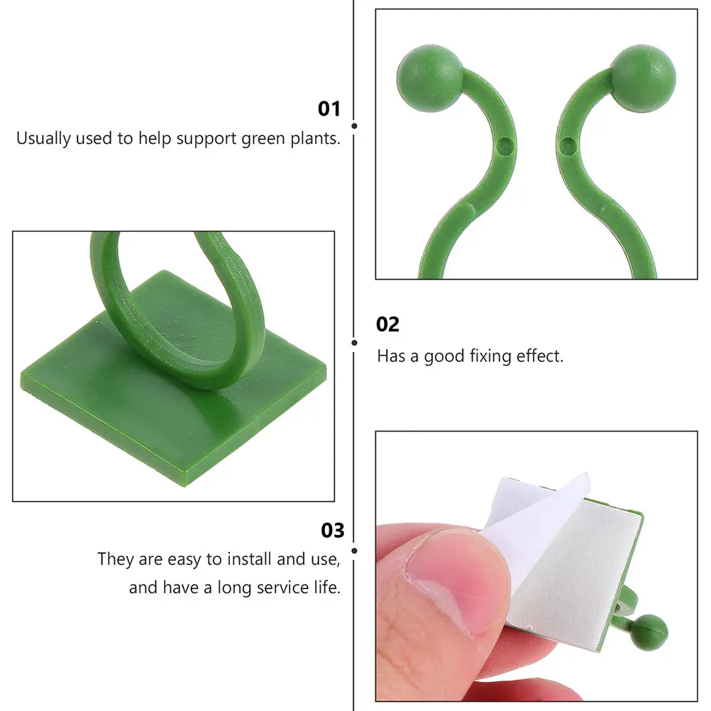 

80Pcs Plant Fixing Hooks Adjustable Wall Clips Vines Support Organize Cables Tidy Home Decor Plant Fixing Hook