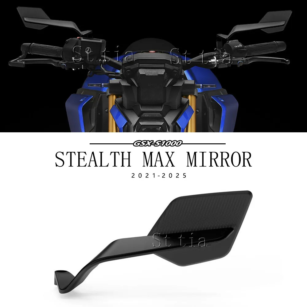 Für Suzuki GSX-S1000 GSXS1000 GSXS 1000 2021-2025 Zubehör Stealth-Spiegel Sport-Winglets-Kit Verstellbare Spiegel Flügelspiegel
