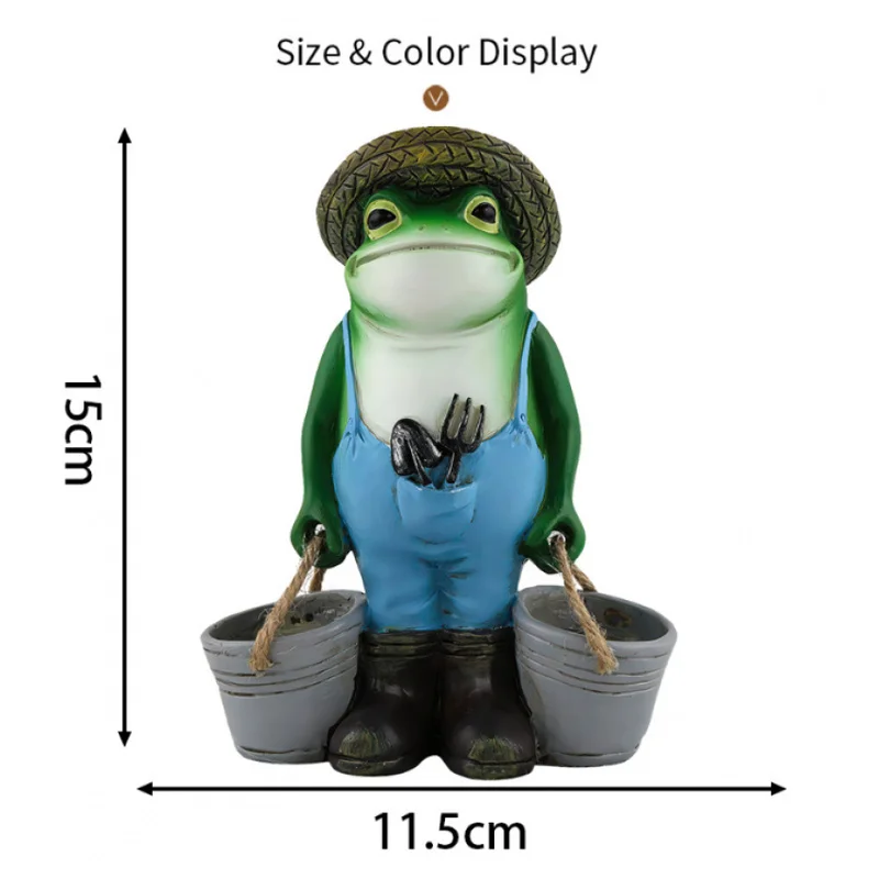 Frog Decor Garden Statue, Cute Animal Frog Succulent Flower Pot, Outdoor Courtyard Balcony Creative Decor Ornament, Holiday Gift