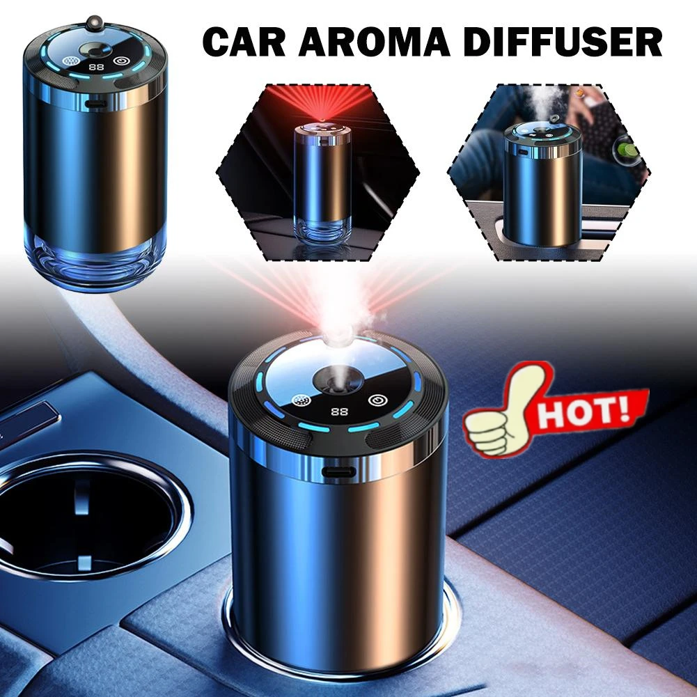 Difusores de aromaterapia ambientador de carro para carro, escritório em casa, quarto, umidificador difusor de carro de longo tempo, 5 modos, umidificador de carro