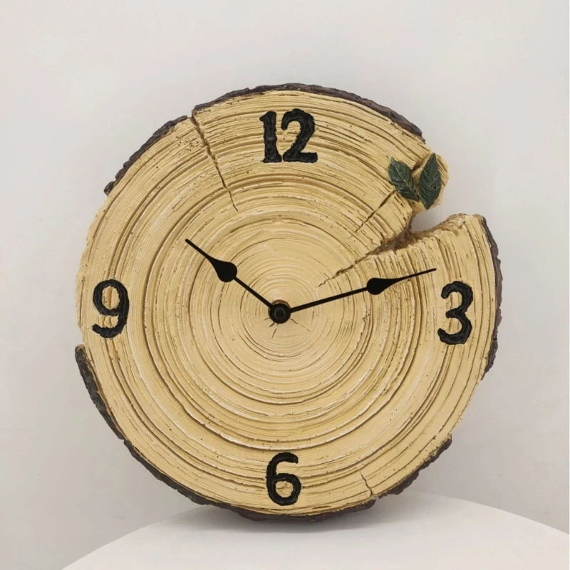 SZWA Rustics Resin Timepieces for Outdoor Shock Resistant Wall Clock Living Decors