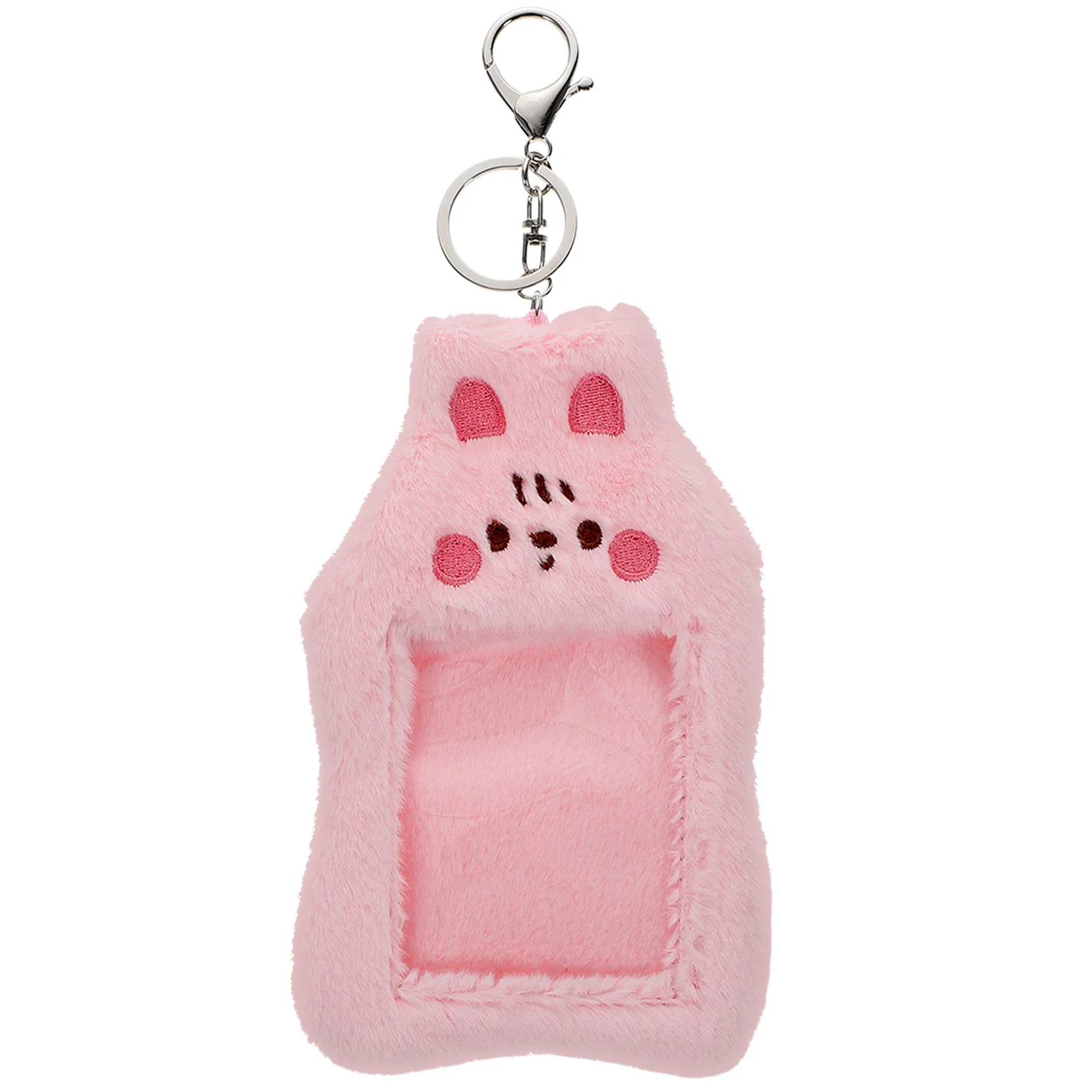 

Plush Card Holder Keychain Cartoon Cards Cover Bus Id Holders Aluminum Alloy Badge Student Postcards Sleeve