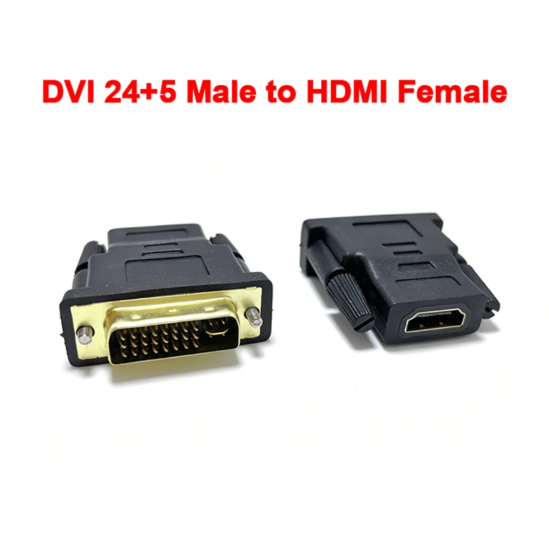 DVI 24+5 Male to HDMI-compatible Female Adapter DVI-I to HDMI-compatible Video Converter 1080P for PC Monitor HDTV Projector ﻿