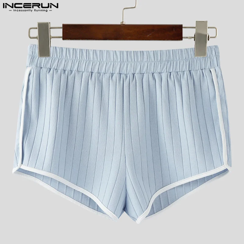 

INCERUN мужские шорты летние лоскутные джоггеры с эластичной резинкой на талии мужские штаны уличная одежда вязаные 2025 модные повседневные мужские шорты S-3XL