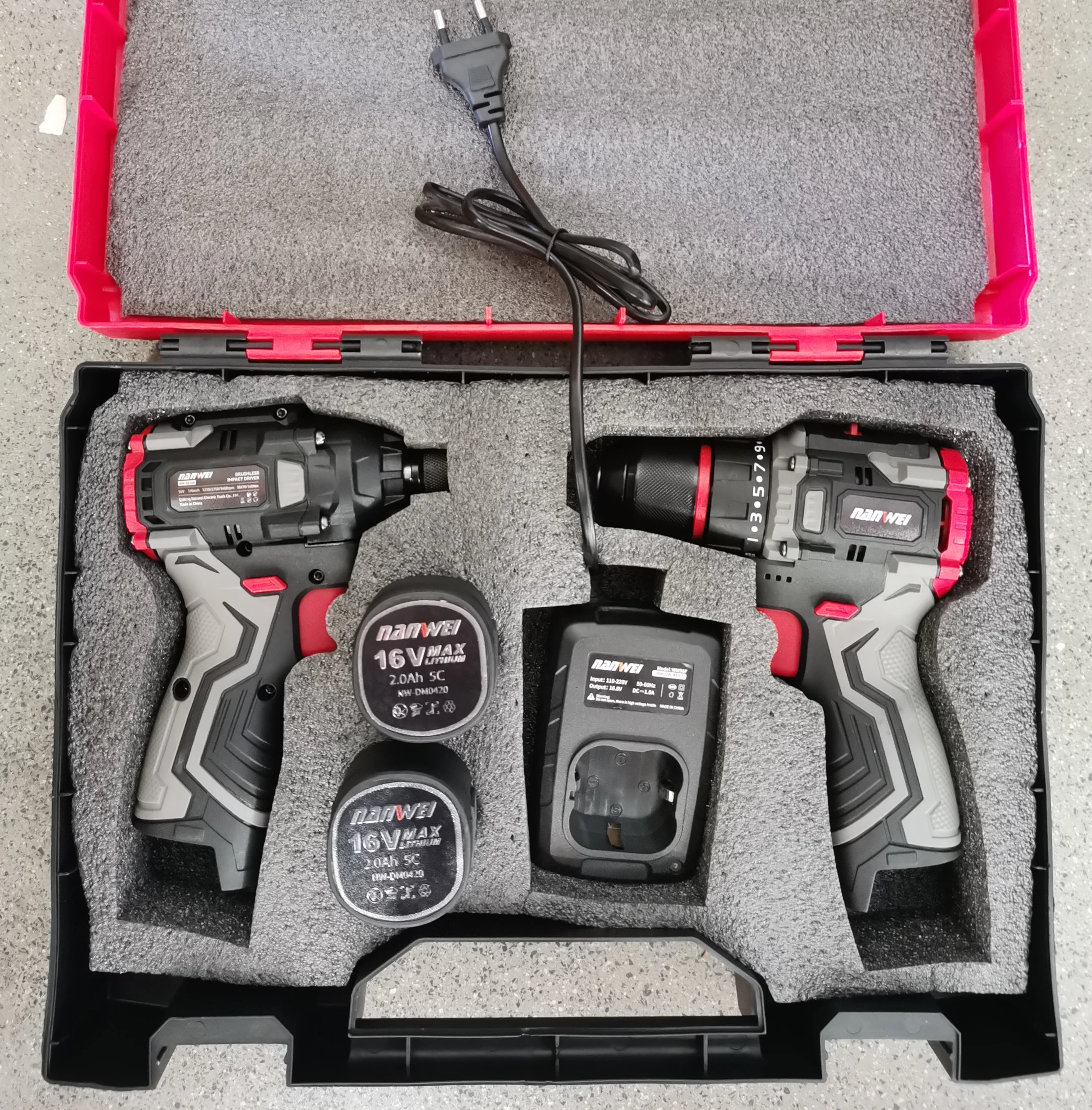 Brushless Lithium Impact Driver Cordless Power Tool Set Household Electric Screwdriver Electric Drill Rechargeable Screwd