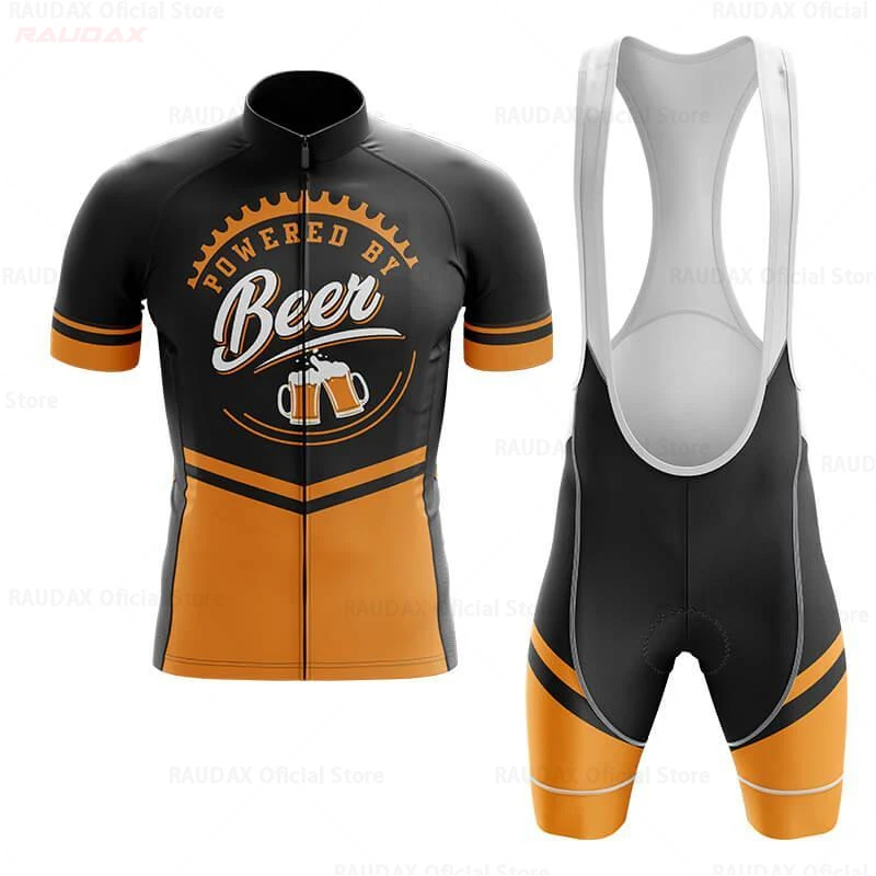 2022 Beer Pattern Cycling Jersey Set Man Cycling Bicycle Suit Bicycle Short Sleeve Cycling Clothing Bike Maillot Cycling Jersey