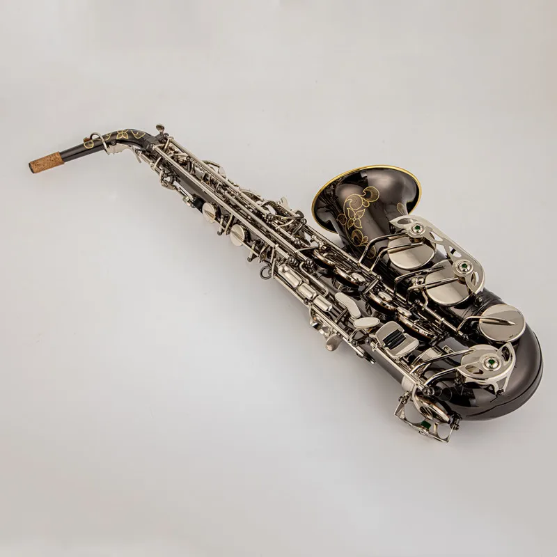 W037 الترويجية المجانية الساكسفون ألتو الأسود النيكل سبائك الفضة ألتو ساكس النحاس آلة موسيقية مع نسخة المعبرة #5