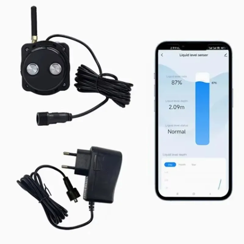 Waterproof IP67 Tuya Smart Life WiFi Ultrasonic Water Oil Liquid Tank Level Meter Sensor Wireless Timely Alarm Tlc2502