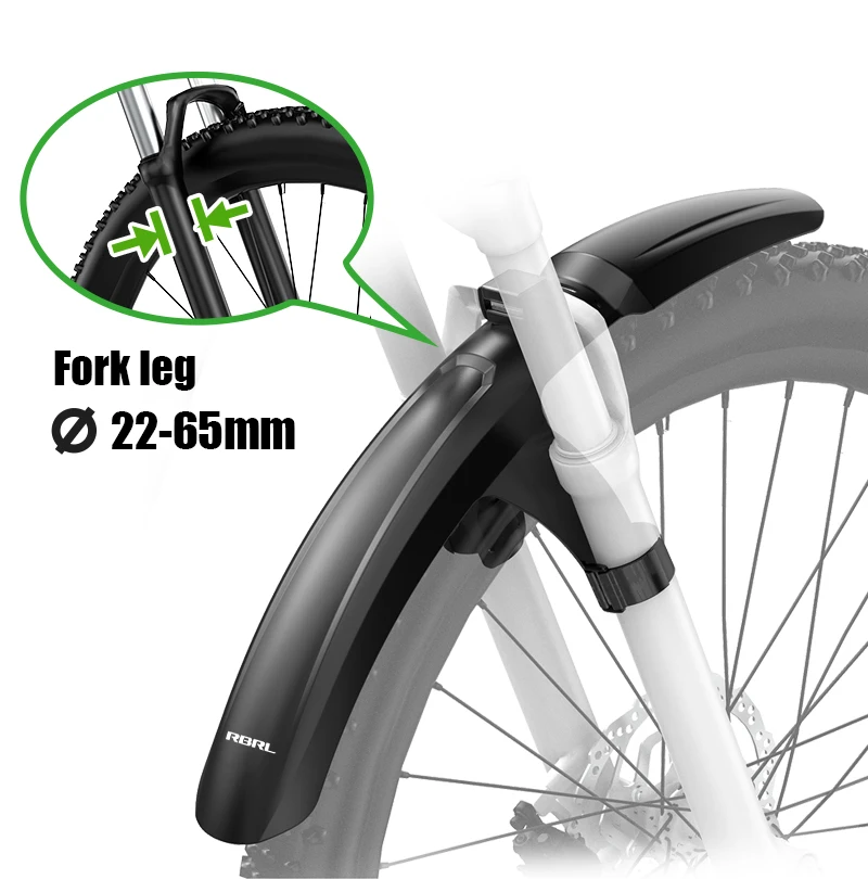 RBRL Fahrrad-Vorderradschutzblech, Vollständige Abdeckung, Kompatibel mit 3-Zoll-Reifen, Spritzwassergeschützter Fahrradschutzblech für MTB und Elektrofahrräder – Detail 3