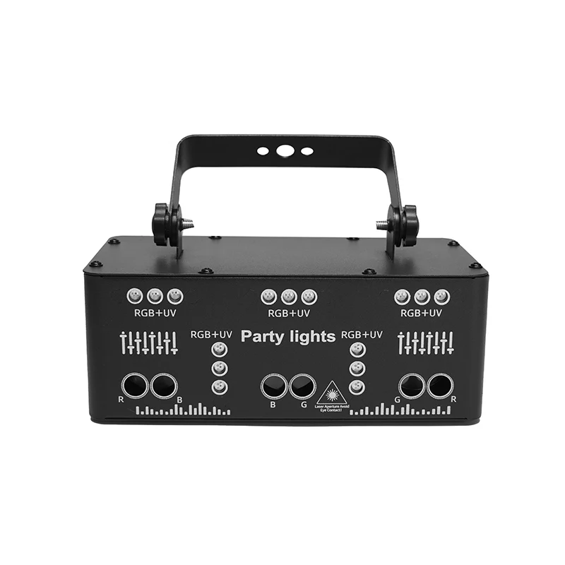 Vendita calda Nuovo 21 LED Proiettore da discoteca Emettitore UV Strobe Flash Stage Laser Home Party RGBW Effetto fascio Controllo DMX KTV Discoteche