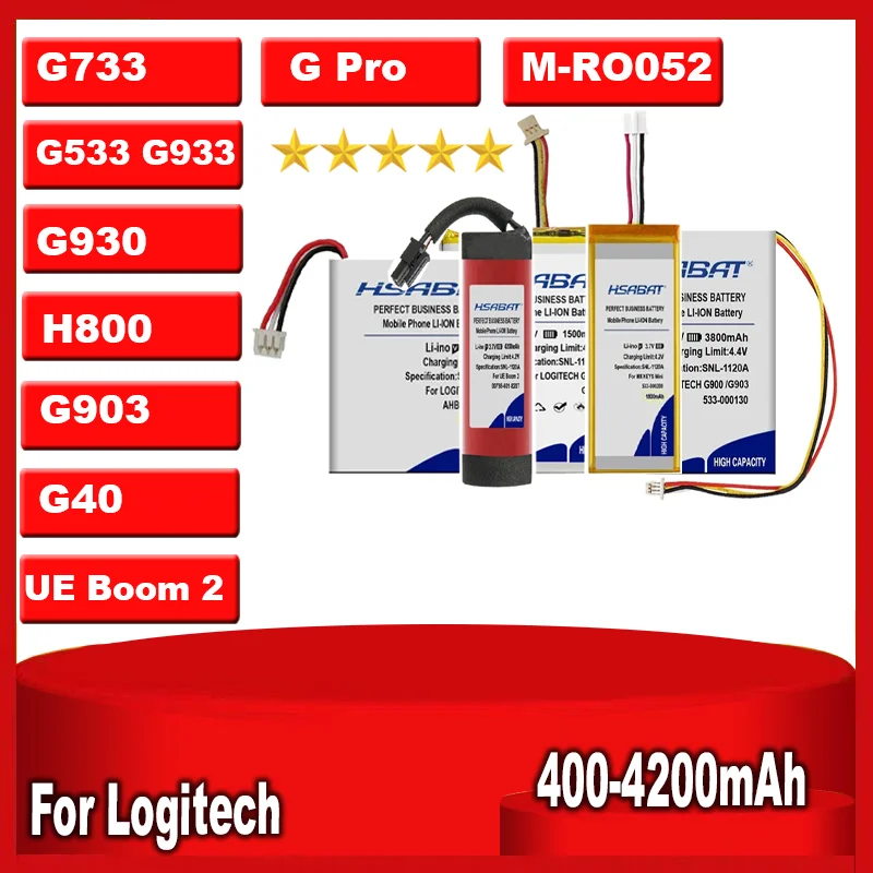 Battery for Logitech G733 G Pro M-RO052, MX Anywhere 2 MX Master G533 G933 G533S G933S mx master 2s H800 G930 G903 G403 G900