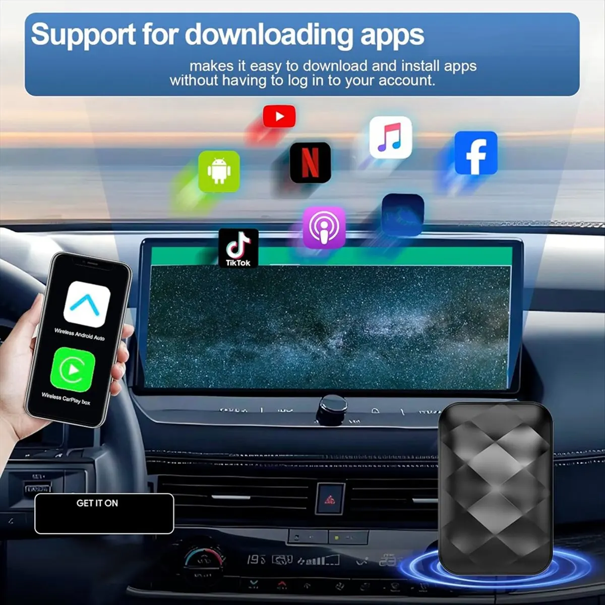 【~-nuovo-n11r】adattatore-wireless-carplay-adattatore-wireless-android-auto-box-ai-2-16g-per-auto-supporto-magic-link-carplay