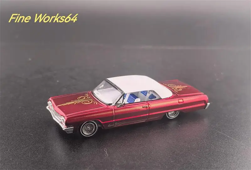 Fine Works64 1:64 Impala West Coast Bouncing Cars Ordinary/Luxury Alloy Vehicle Collectible Car Model