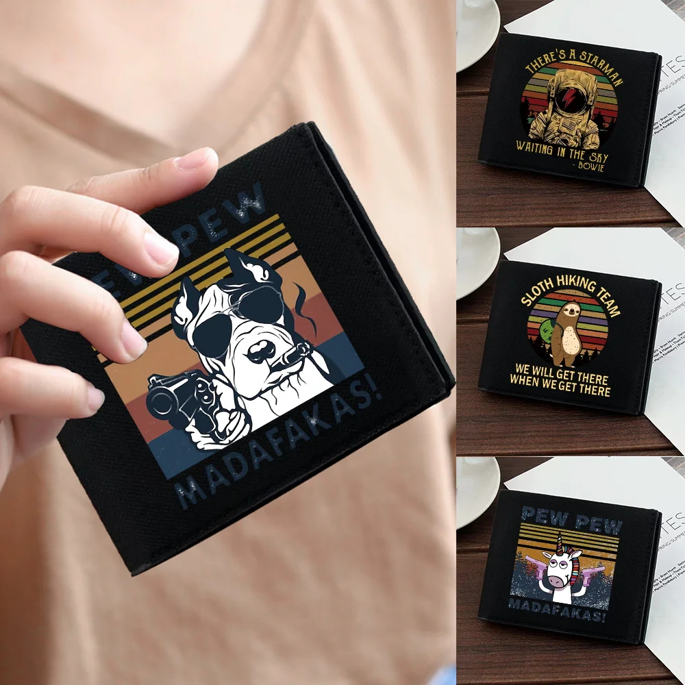 

Wallet Vintage Business Wallet Students Key Storage Purse Coin Purse Pew Printing Series Bank ID Cardholder Clutch Bag
