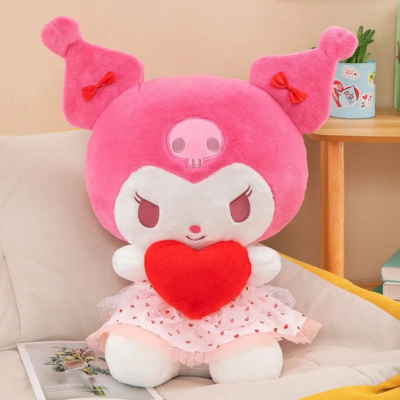 Tamaño grande Sanrio Kuromi My Melody muñeco de peluche Kawaii Anime Rosa dibujos animados lindos peluches muñeco de peluche almohada niñas regalos de cumpleaños