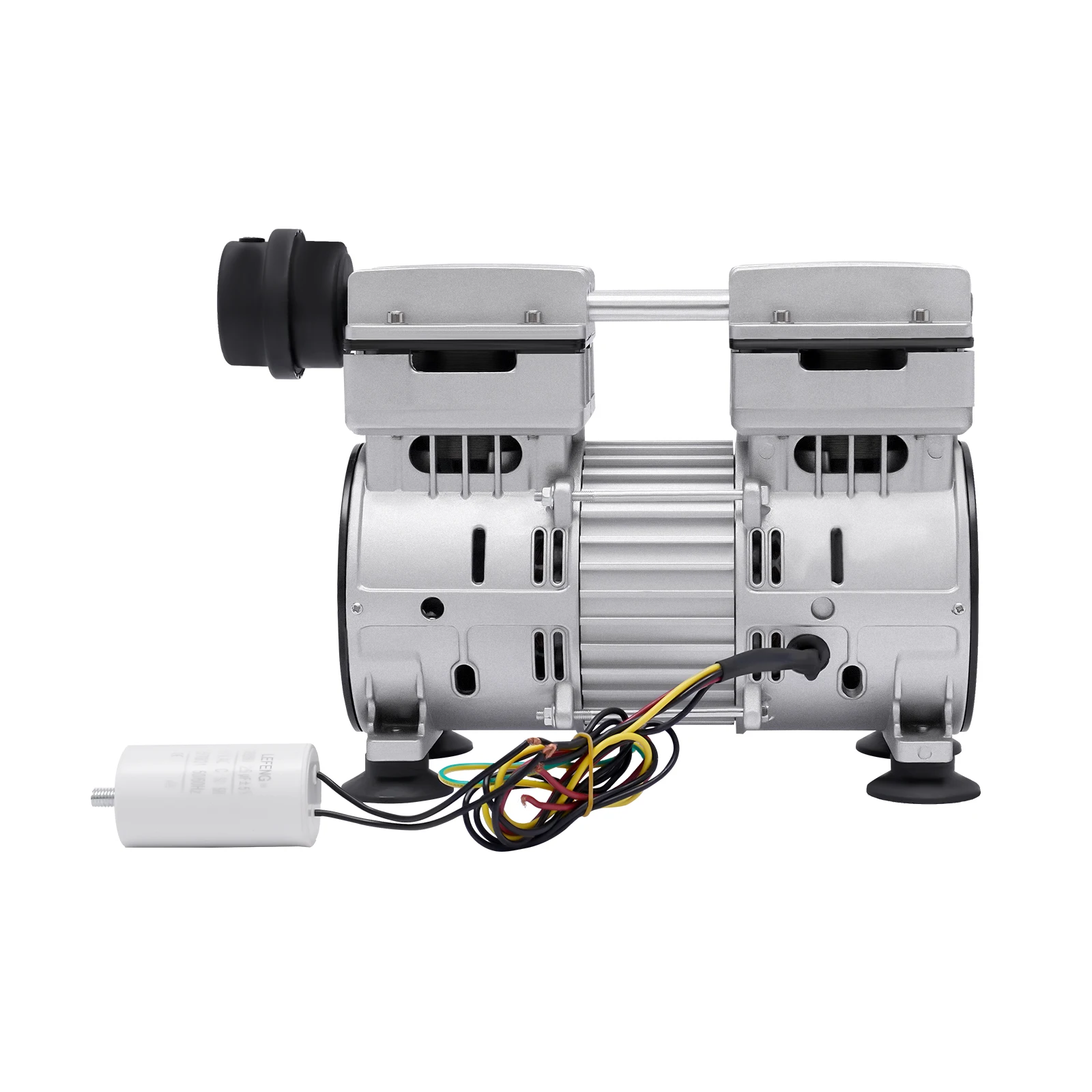 750 W 1440 U/min ölfreie Vakuumpumpe, geräuschloser Luftkompressorkopf, hocheffizienter silberner kleiner Luftpumpenkopfmotor – Detail 9