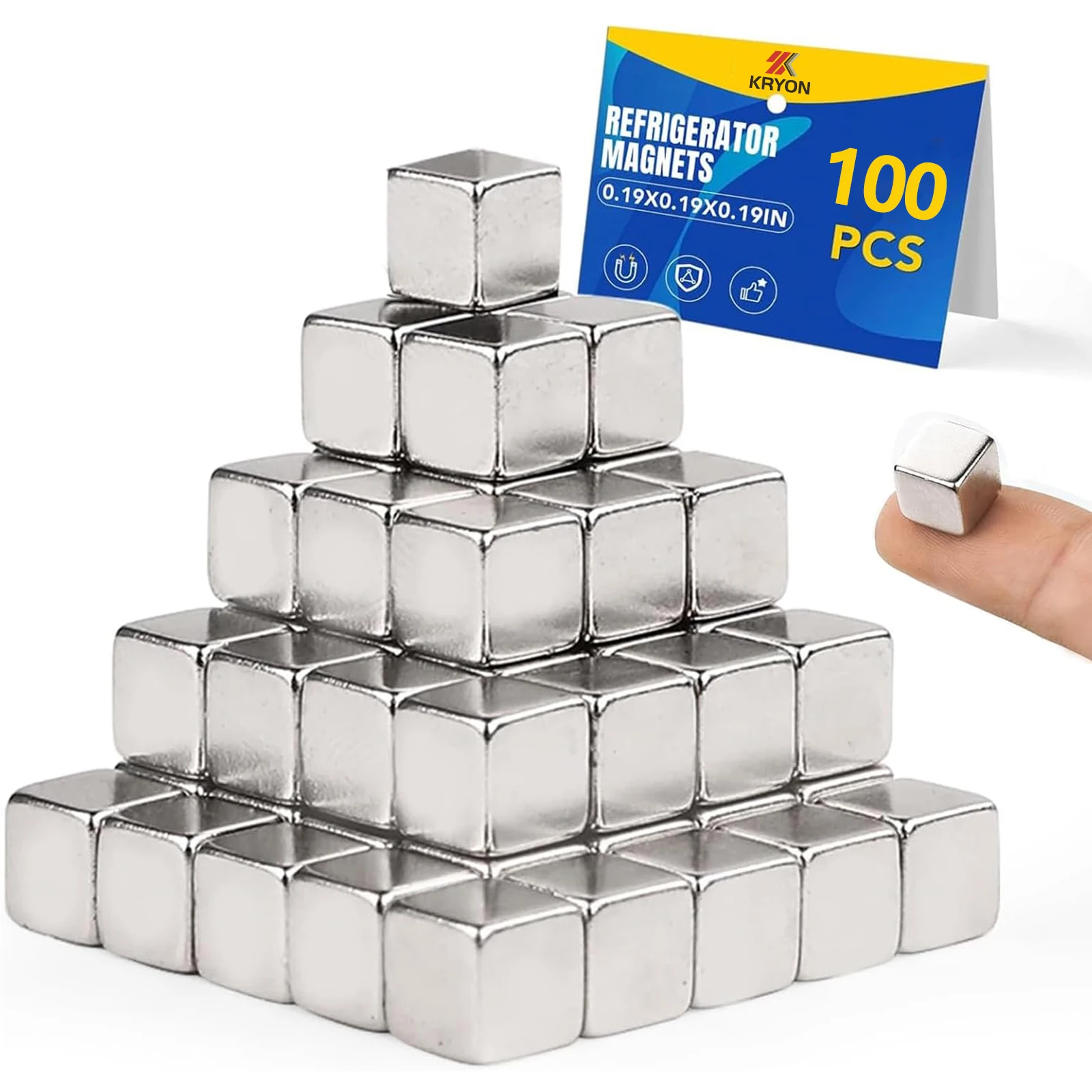 냉장고, DIY, 건물, 과학, 공예, 교육용 100개 5x5x5mm 강력한 사각형 자석