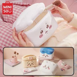 MINISO Chiikawa Series Borsa cosmetica in peluche Kawaii Hachiware Usagi Anime Articoli da toilette portatili Giocattoli per bambini Regalo di compleanno