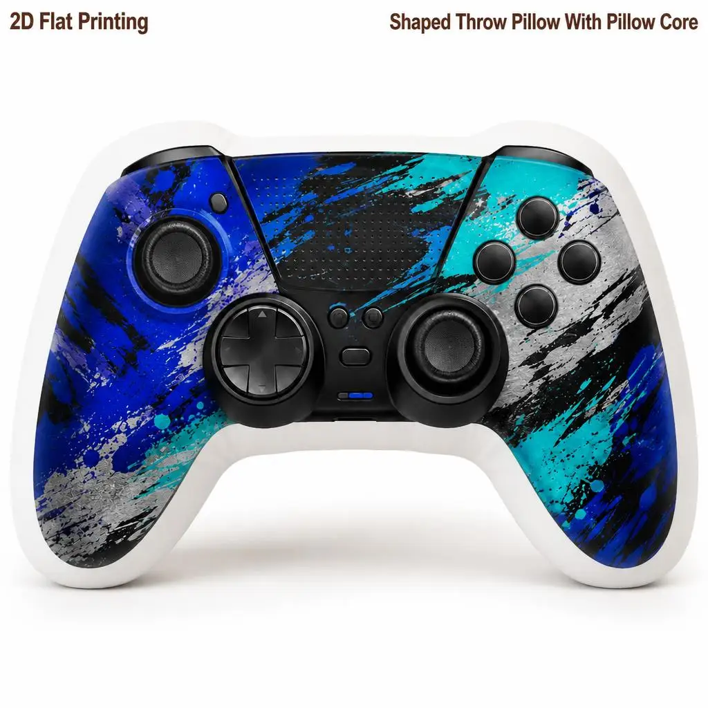 Splatter Controller Gamer Gift Plush Pillow Cushion Irregular Stuffed Throw Pillow Home Decor Gift Sofa Bed Home