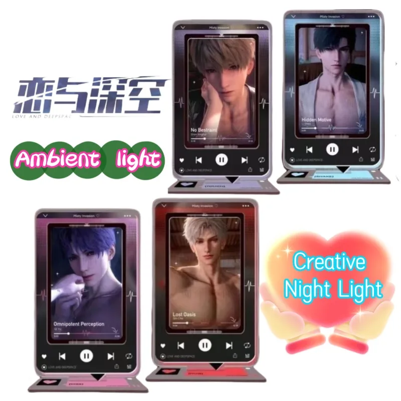 

New Love and Deepspace Xavier Zayne Rafayel Sylus Creative Cartoon Night Light High Color Value Bedroom Atmosphere Bedside Lamp