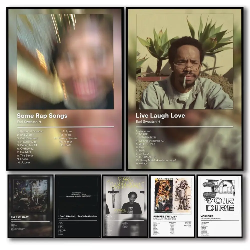Rapper E-Earl Sweatshirt Poster PP Wall Decor Posters Celebrity Music Art Prints Bedroom Office Gift