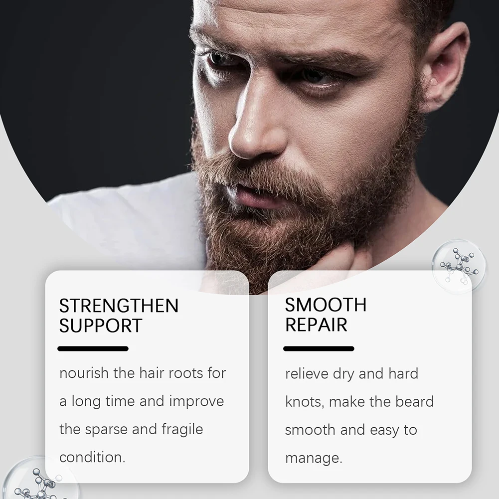 100 جرام بلسم نمو اللحية، بلسم تحفيز اللحية فائق القوة يرطب ويقوي كريم اللحية مستحضرات التجميل للرجال