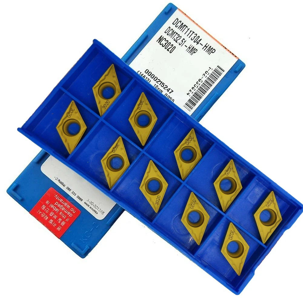 Brand New CNC Carbide Turning Inserts 10 Pcs/box Cutting Saw DCMT11T304-HMP DCMT32.51 For Semi-finishin Indexable