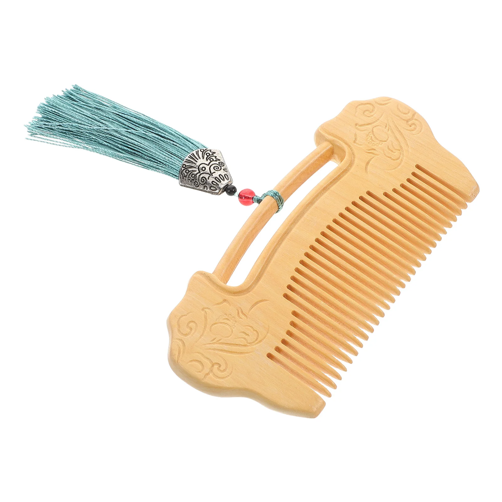 

Handmade Boxwood Comb Ruyi Lock Design Fine Tooth Scalp Massage Durable Grooming Tool Hair Beard Men Women Present Wood