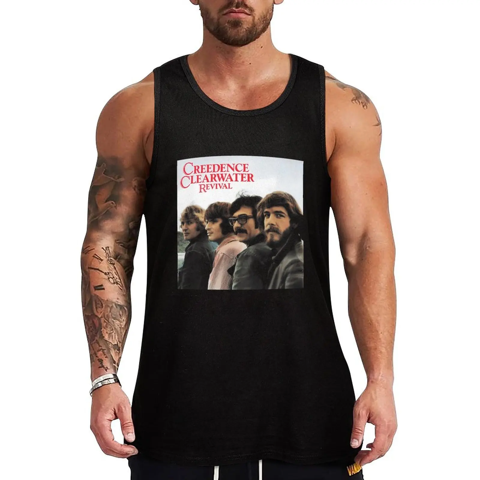 

Creedence Clearwater Revival Tank Top Non-Shrink Tank Top Cotton Blend Casual Sleeveless