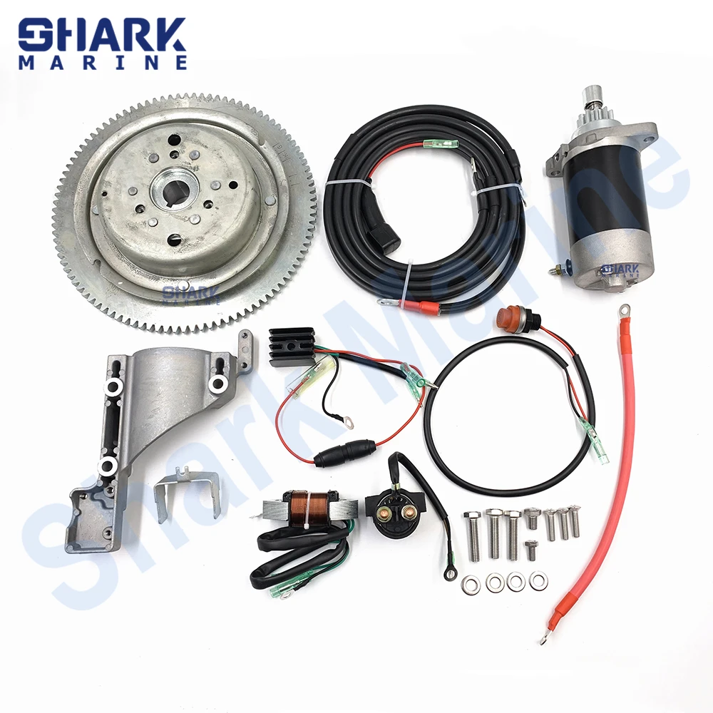 Electrical start conversion kit for YAMAHA 2 stroke 40HP outboard, model 40J