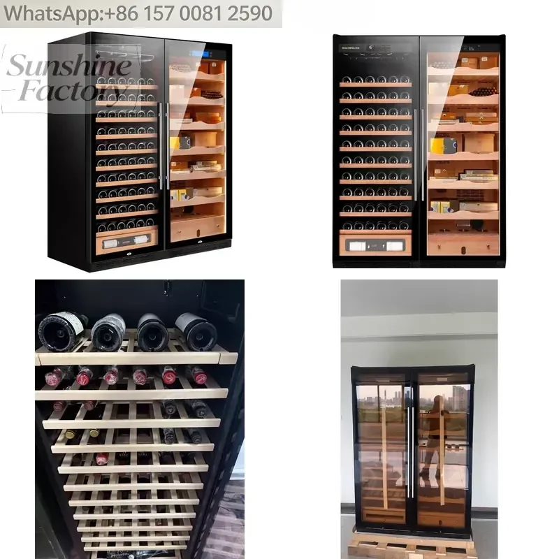 Commercial Home Embedded Ice Bar Liquor Wine Cabinet Double-Door Three-Door Constant Temperature Refrigeration for