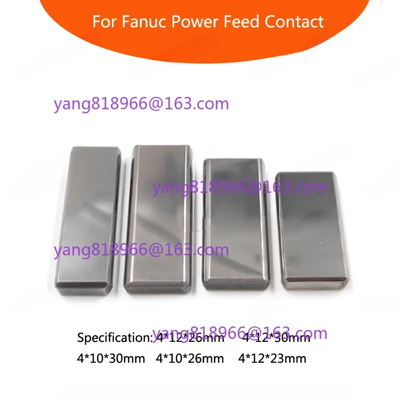 

2pcs for Fanuc Power Feed Contact F006 30*12*4 26*12*4mm Tungsten Carbide Original Code A290-8110-X750 WEDM Low Speed Machine