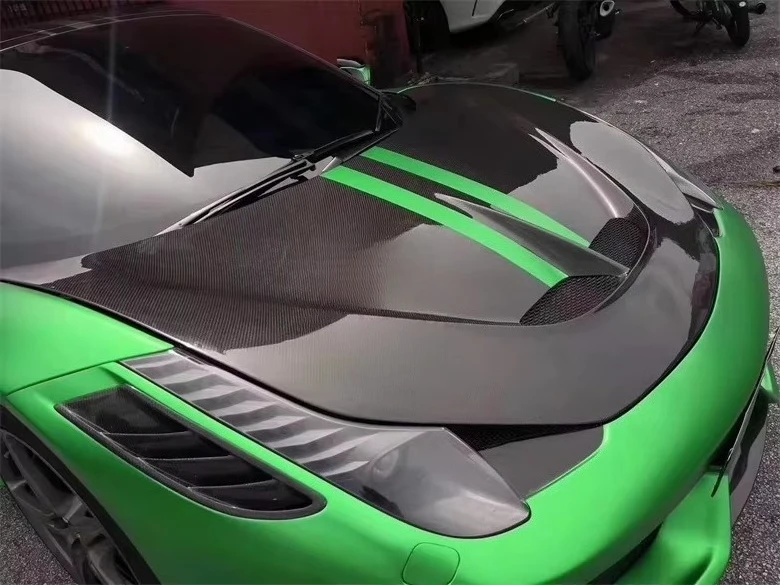 

Для Ferrari 458 Italia: Обновленный капот/крышка переднего багажника в стиле SP из сухого карбона