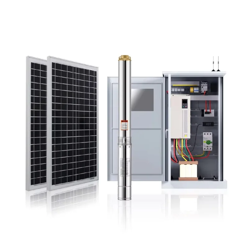 

Thailand Hot Sale 4kW 410m Max Head Three Phase Full Series Of Solar Water Pump Set For Vegetables And Fruits Irrigation