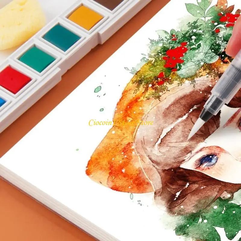 Watercolor Brushes Pens Painting Lettering Traveling Drawing Coloring Pointed Tipped Aqua Brush Refillable Art Supplies