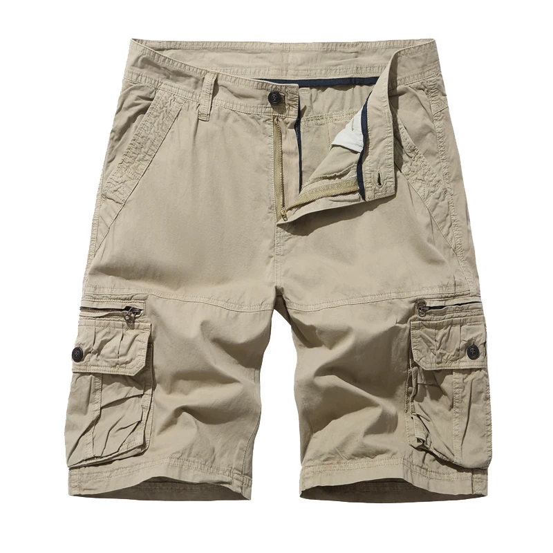 

Man Loose and Casual European Size Tooling Shorts Multi-pocket Five-point Medium Shorts