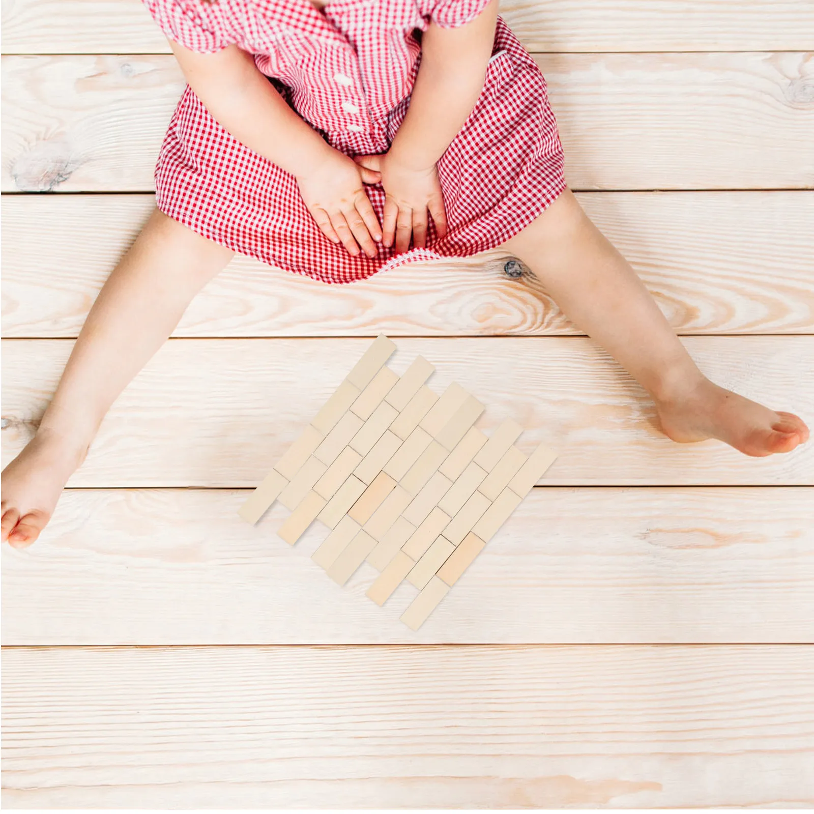 100 pièces de planches de sol en bois réalistes pour mini-maison, kit de construction DIY, pour embellir la décoration intérieure avec un charme artisanal pour le salon