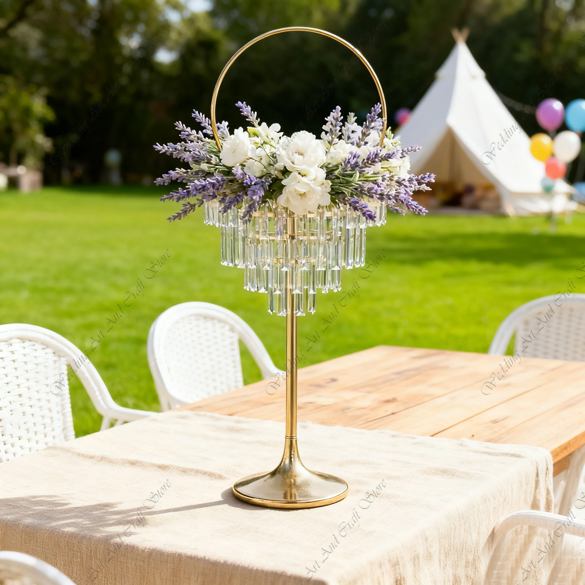 5pcs f30 Gold Flower Stand Wed - Lighting Decoration Stand recension och pris