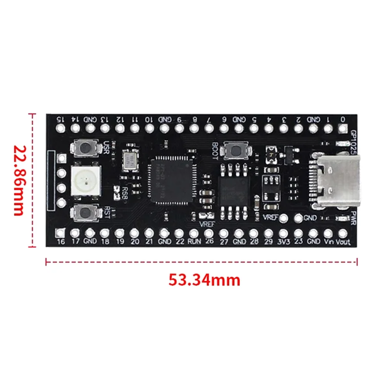 Per Raspberry Pi YD-RP2040 Scheda di sviluppo Flash Core Board Dual-Core 264KB ARM Microcontrollore Scheda madre