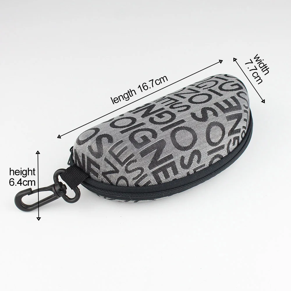5pcs EVA Random Letters Leopard Dot Zipper Glasses Sunglasses Case Hard Eyeglasses Box For Men Women Black Grey Red Plum