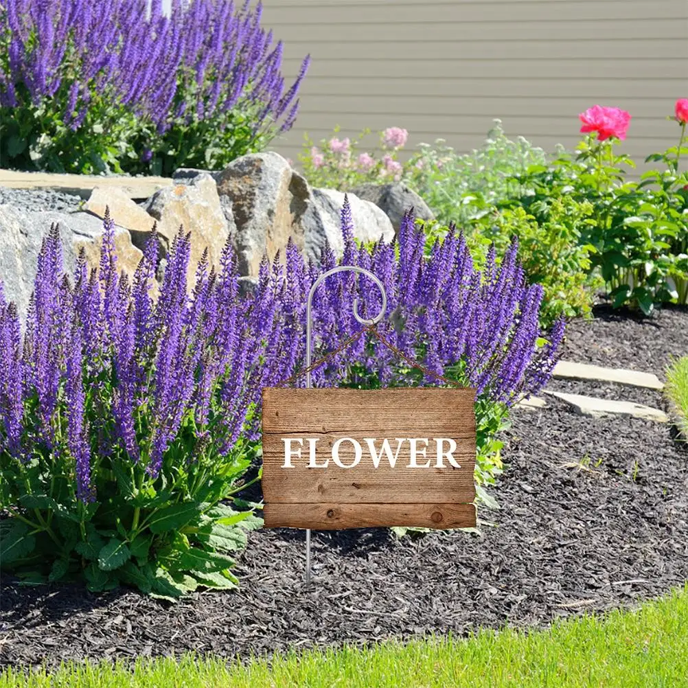 20 Pcs Plant Label Hooks Metal Garden Stake Sign Durable Tall Shepherds Hooks for Outdoor Weather Resistant Vegetable Stakes