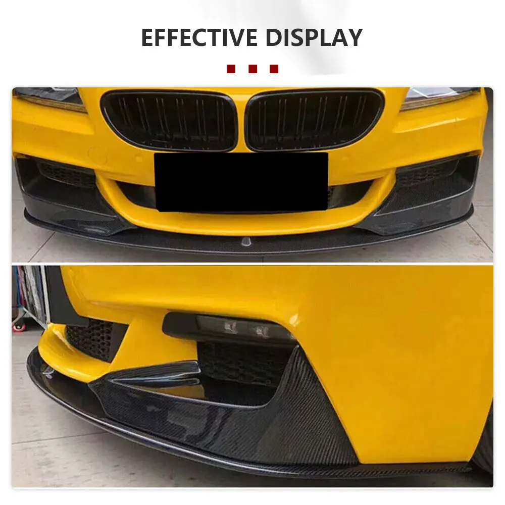 Carbon Fiber Front Bumper Splitters Lip for BMW 6 Series F06 F12 F13 640i 650i M Sport 2012-2017 Chin Splitter Protector