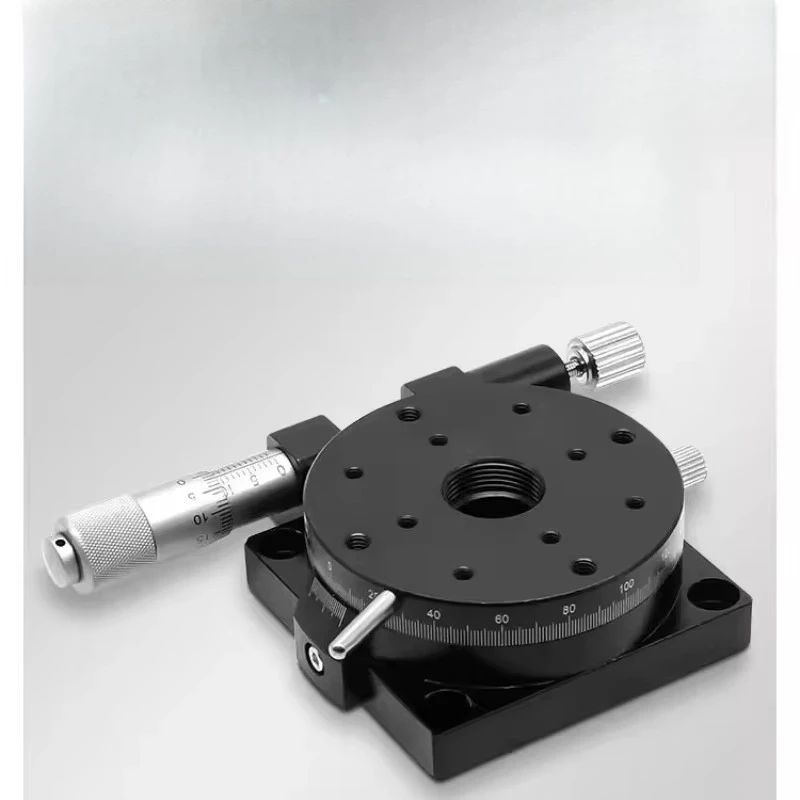 Manual R-Axis Rotary Stage, High-Precision 360° Angular Micrometer for Optical Alignment, Model RS60/90/125