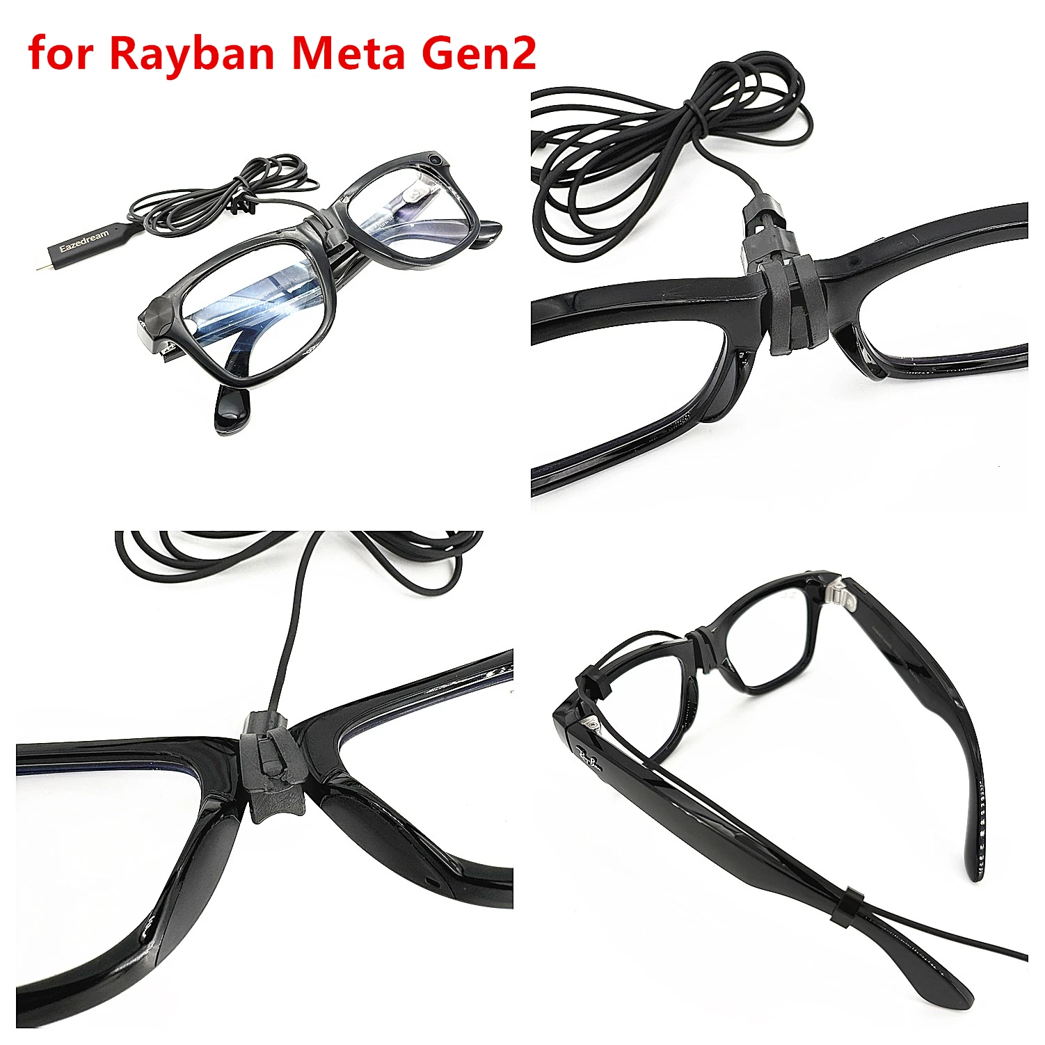 Câble de chargement USB/type-c, prise en charge de Charge directe sans étui ni alimentation continue pour lunettes intelligentes Ray-Ban Meta Gen 1 2 Rayban