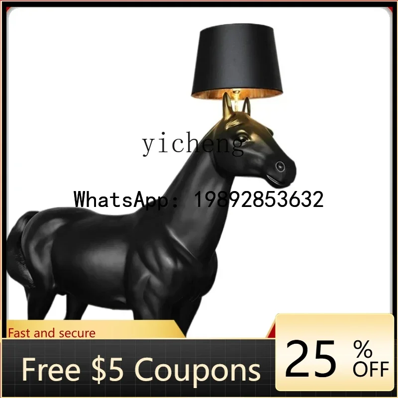 L3-20   Large Decorative Sculpture Horse Floor Hotel Living Room Office Design Light Luxury High-Grade Decoration