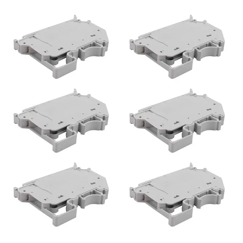 UK5-HESI UK5RD With LED DIN Rail Fuse Terminal Base Disconnect Terminal Block Screw Clip (Pack Of 6Pcs,Grey) Durable-[A04I Tools