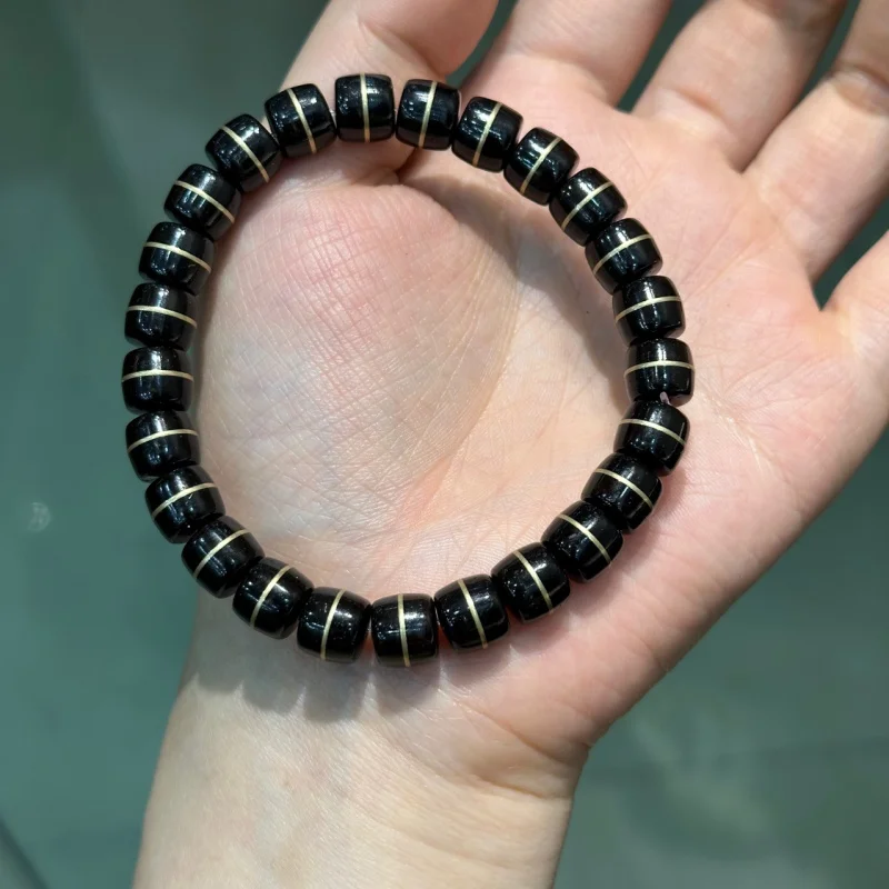

8x9mm Coconut Inlaid Copper Wire Buddha Bracelet Fashion Accessories Spacer Beads