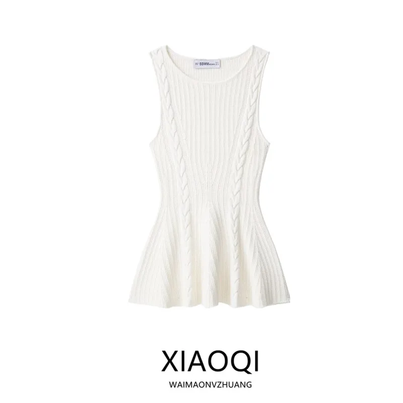 

Women's Knitted ort Skirt Sle Hem Svel Top Autumn New Arrival 2025 Commute Sle Slim Fit round Ne Regular Length