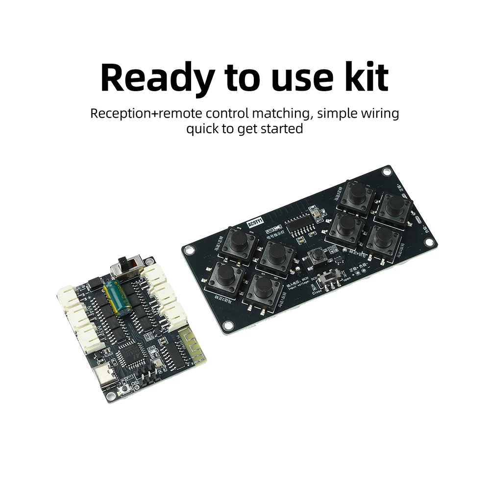 9 Channel 2.4GHz Remote Control Receiver Kit Programmable Compatible with DIY Motor Servo Brushless ESC Universal for Car/Boat